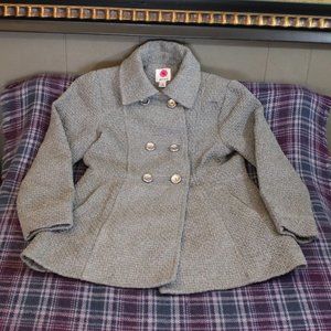 Total Girl Silver Sparkle Peacoat Jacket